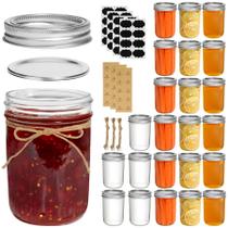 Frascos de vidro ComSaf 240 ml para conservas de boca normal, 24 unidades com tampa Frascos de vidro ComSaf 240 ml para conservas de boca normal, 24 unidades com tampa