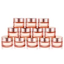 Frascos de vidro Cositina 30ml rosa com tampa rosa-dourada, pacote com 12 Frascos de vidro Cositina 30ml rosa com tampa rosa-dourada, pacote com 12