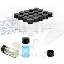 Frascos de vidro ETTSNU 10 mL transparentes com tampas de rosca e tampas de rosca, 30 unidades Frascos de vidro ETTSNU 10 mL transparentes com tampas de rosca e tampas de rosca, 30 unidades