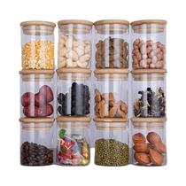 Frascos De Vidro Herméticos De 8oz Com Tampa De Bambu 12 Peças Etiquetas Pretas Para Especiarias Sal Frascos De Vidro Herméticos De 8oz Com Tampa De Bambu 12 Peças Etiquetas Pretas Para Especiarias Sal