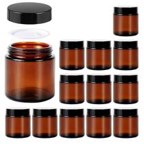 Frascos de vidro Hoa Kinh 120 ml âmbar, pacote com 12 tampas para cosméticos Frascos de vidro Hoa Kinh 120 ml âmbar, pacote com 12 tampas para cosméticos