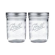 Frascos De Vidro Mason De Boca Larga 470ML Conjunto De 2/4 Com Tampas Para Conservas, Conservas Em Frascos De Vidro Mason De Boca Larga 470ML Conjunto De 2/4 Com Tampas Para Conservas, Conservas Em