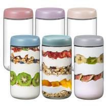 Frascos de vidro NETANY, pacote com 6 unidades, 710 ml com tampas herméticas para armazenamento de alimentos