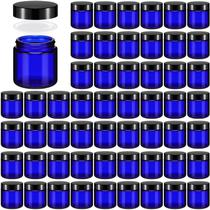 Frascos de vidro Norme 120 ml/4 onças com tampas à prova de vazamentos, redondos, 48 unidades