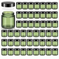Frascos de vidro Norme 120 ml/4 onças com tampas à prova de vazamentos verde oliva x48