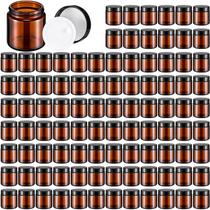Frascos de vidro Norme 120 unidades de 120 mL com tampas redondas à prova de vazamentos