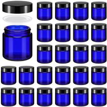 Frascos de vidro Norme 4 onças/120 ml com tampas à prova de vazamentos, redondos, 24 unidades