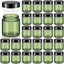 Frascos de vidro Norme 4 onças/120 ml com tampas à prova de vazamentos, redondos, 24 unidades