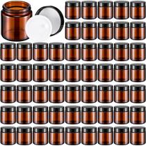 Frascos de vidro Norme 4 onças/120 ml com tampas à prova de vazamentos, redondos, 64 unidades