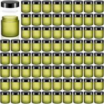 Frascos de vidro Norme 4 onças/120 ml com tampas à prova de vazamentos, redondos, 96 unidades