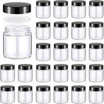 Frascos de vidro Norme de 4 onças/120 ml com tampas à prova de vazamentos, conjunto de 24 unidades