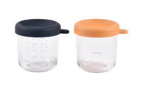 Frascos de vidro para comida para bebês Béaba, pacote com 2 tampas herméticas de 240 ml