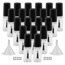 Frascos de vidro para esmaltes GTHER 5 mL (20 unidades) com bolas de mistura Frascos de vidro para esmaltes GTHER 5 mL (20 unidades) com bolas de mistura