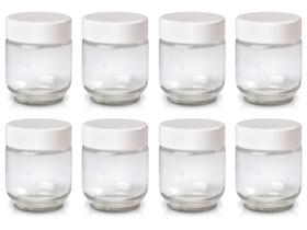 Frascos de vidro para fabricante de iogurte Euro Cuisine, conjunto de 8