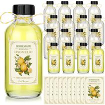 Frascos de vidro Suclain, kit com 16 unidades, 120 ml, com tampas e etiquetas Frascos de vidro Suclain, kit com 16 unidades, 120 ml, com tampas e etiquetas