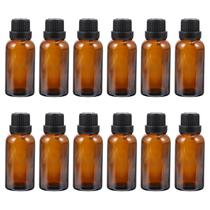 Frascos de vidro Uonlytech 12 unidades de óleo essencial 30 ml âmbar Frascos de vidro Uonlytech 12 unidades de óleo essencial 30 ml âmbar