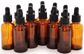 Frascos de vidro Vivaplex Amber 30mL com conta-gotas de vidro