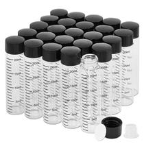 Frascos graduados de vidro Carbibe 20 mL com tampas de rosca 25 unidades