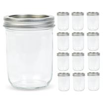 Frascos Mason Yodecy 12 Unidades 470 ml Boca Larga de Vidro Frascos Mason Yodecy 12 Unidades 470 ml Boca Larga de Vidro