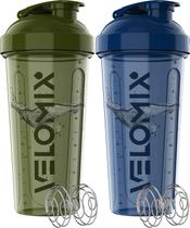 Frascos Protein Shaker VELOMIX, pacote com 2 unidades, 800 ml, com batedor de arame Frascos Protein Shaker VELOMIX, pacote com 2 unidades, 800 ml, com batedor de arame