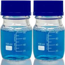 Frascos redondos de vidro para armazenamento de mídia Karter Scientific 100mL