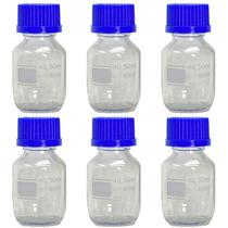 Frascos redondos de vidro para armazenamento de mídia Karter Scientific 50mL x6