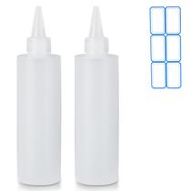 Frascos Squeeze para Condimentos DTDNZKN, Kit com 2 Unidades, 300 ml, à Prova de Vazamentos Frascos Squeeze para Condimentos DTDNZKN, Kit com 2 Unidades, 300 ml, à Prova de Vazamentos