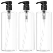 Frascos vazios da bomba do shampoo, 32oz (1 litro), BPA-FREE, plástico (PETE1) cilindro, pacote de 3