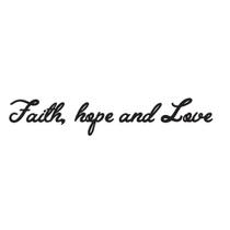 Frase de Parede Faith, hope and Love MDF Lettering Casa Sala Ambiente Letras Decorativo