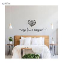 Frase de Parede Seja Forte e Corajosa Decorativo Casa Sala + Coração Geometrico Mdf Cabeceira Frase de Parede Seja Forte e Corajosa Decorativo Casa Sala + Coração Geometrico Mdf Cabeceira