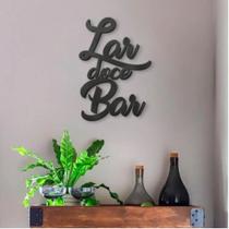 Frase Decorativa Lar Doce Bar Em Mdf 3mm 35cm x 25cm aplique de parede decoração de ambientes Frase Decorativa Lar Doce Bar Em Mdf 3mm 35cm x 25cm aplique de parede decoração de ambientes