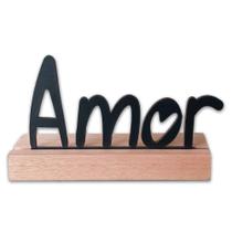 Frase Palavra De Mesa Em Mdf C/ Base De Madeira De Pino Amor Frase Palavra De Mesa Em Mdf C/ Base De Madeira De Pino Amor