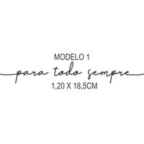 Frase Para Todo Sempre aplique parede em MDF 3mm decoração para sala quarto cor preto modelo 1 Frase Para Todo Sempre aplique parede em MDF 3mm decoração para sala quarto cor preto modelo 1