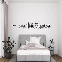 Frase Para Todo Sempre Letras Romantico Mdf 3mm Decorativo Quarto Sala Enfeite Parede Preto - MongArte Decor