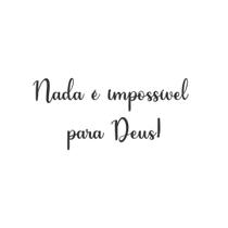 Frase " Pois nada é impossivel para Deus " MDF Preto
