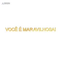 Frase Você é Maravilhosa em Acrílico Espelhado Salão Studio Frase Você é Maravilhosa em Acrílico Espelhado Salão Studio