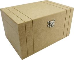 Frasqueira Baú Organizador Com Fecho Para Cadeado 22x15x13 Cm Mdf