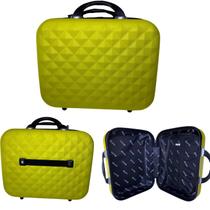Frasqueira de Viagem Necessaire ABS Rígido 16 Cor:Amarelo Frasqueira de Viagem Necessaire ABS Rígido 16 Cor:Amarelo