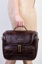 Frasqueira feminina de couro croco para viagem Roma Frasqueira feminina de couro croco para viagem Roma
