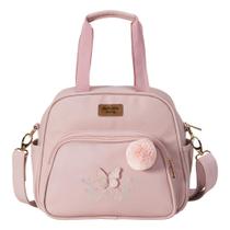 Frasqueira Maternidade Térmica P Borboleta Rosa - 1 peça