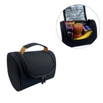 Frasqueira Térmica Alça de Mão Portátil Feminina Masculina Porta Marmita Lanche Bebida