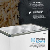 Freezer Conservador Expositor Horizontal Dupla Ação Tampa De Vidro Eco Gelo 156L EEH200XX 220V - EOS