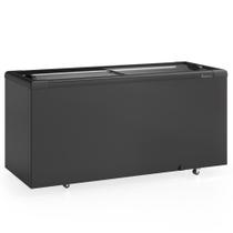Freezer/Conservador Horizontal All Black GHD-500 LB PR - Dupla Ação 500 Litros Led Perimetral - Gelopar