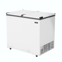 Freezer Conservador Horizontal Esmaltec 2 Portas com Rodízios 325L ECH350