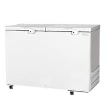 Freezer Conservador Horizontal Fricon 411 Litros Dupla Ação 2 Tampas De Chapa Branco HCED 411C 110V