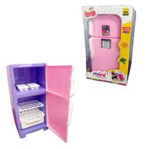 Freezer De Brinquedo Rosa Com Acessórios Infantil