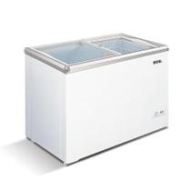 Freezer Expositor Horizontal EOS 120 Litros Eco Gelo com Tampa de Vidro EEH120XX 110V