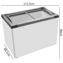 Freezer Horizontal Metalfrio 292 Litros NF30S Supra Tampa de Vidro, Branco Freezer Horizontal Metalfrio 292 Litros NF30S Supra Tampa de Vidro, Branco