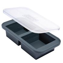 Freezer molda Souper Cubes de 500 ml de silicone com tampa de carvão vegetal Freezer molda Souper Cubes de 500 ml de silicone com tampa de carvão vegetal