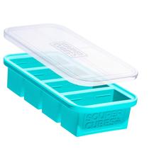 Freezer Molds Souper Cubes de 250 ml de silicone com tampa Aqua, pacote com 1 pacote Freezer Molds Souper Cubes de 250 ml de silicone com tampa Aqua, pacote com 1 pacote